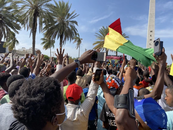 Photo of a rally in Dakar, by Phyllis Taoua