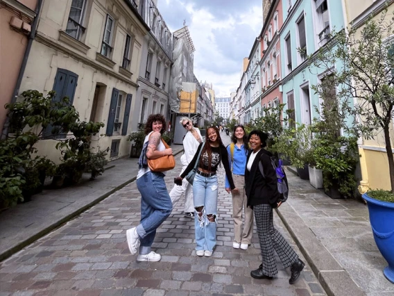 Group of UA students on a street in Paris