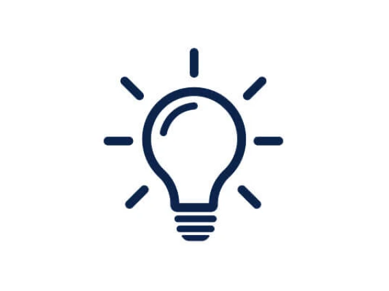graphic icon of a lightbulb
