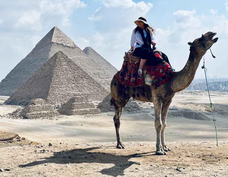 University Distinguished Professor Melissa A. Fitch in Cairo. 