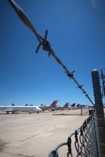 Photograph taken on at the Three Hangars, Tucson International Airport Superfund Site.