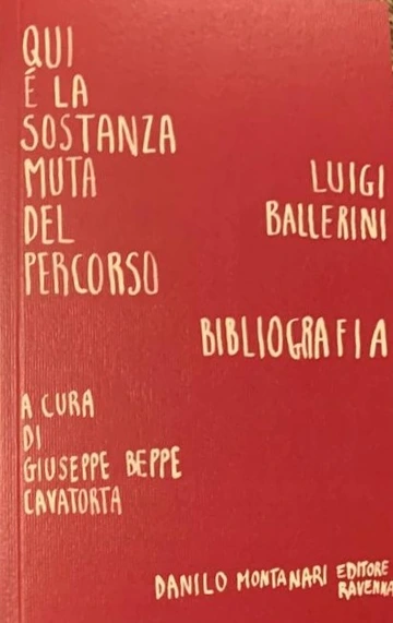 Luigi Ballerini. qui è la sostanza muta del percorso